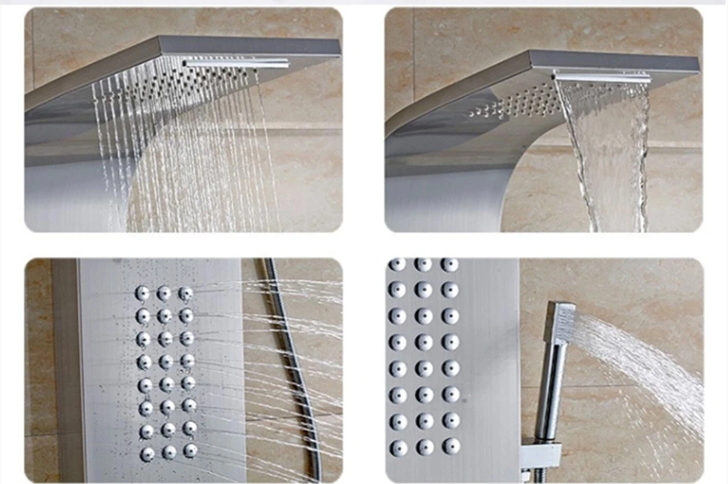Wall Mounted Black High Quality 304 Stainless Steel Shower Panel