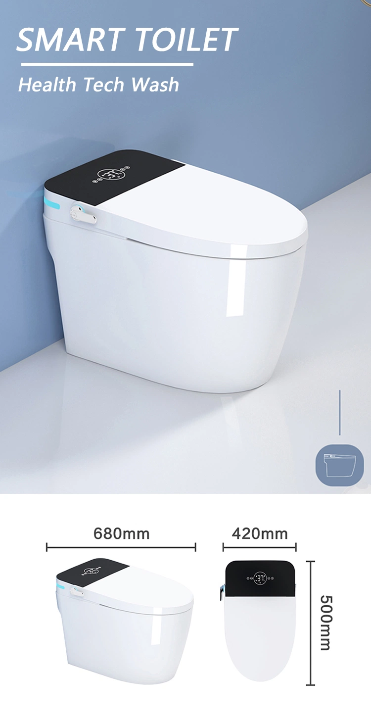 Luxury No Water Pressure Foot Flush Automatic Intelligent Smart Toilet