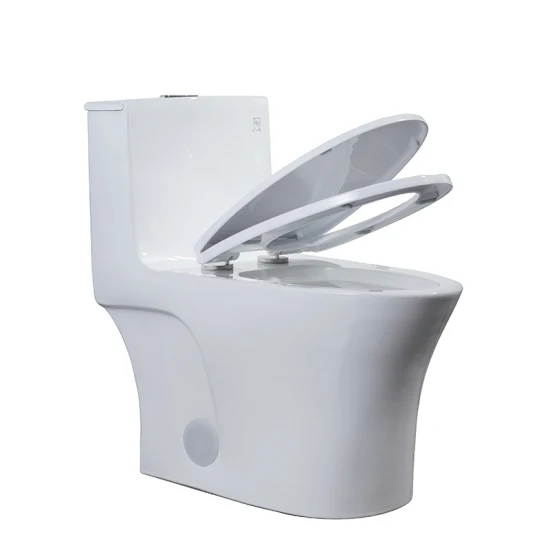 Cupc Fabricante chino de estilo americano Cuarto de baño Wc Inodoro Sanitarios Inodoro alargado de cerámica Inodoro de una pieza con descarga sifónica