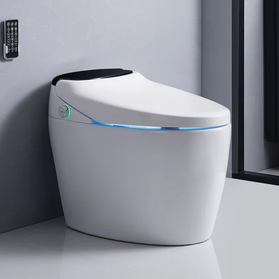 Chaozhou Sanitary Ware 110V/220V Porcelana Automático Sensor de baño Europeo Wc con Descarga automática Inodoro Inteligente Inodoro Inteligente con Asiento de Inodoro